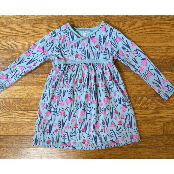 Tea Collection Girls' Floral Wrap Dress Size 4 - Picture 1 of 4